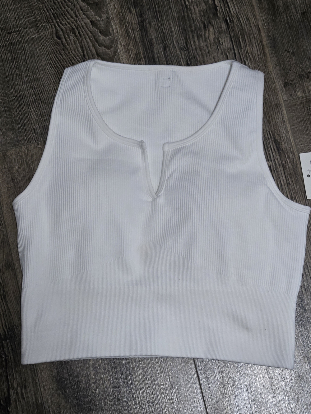 Born Primitive White Ribbed Crop Tank